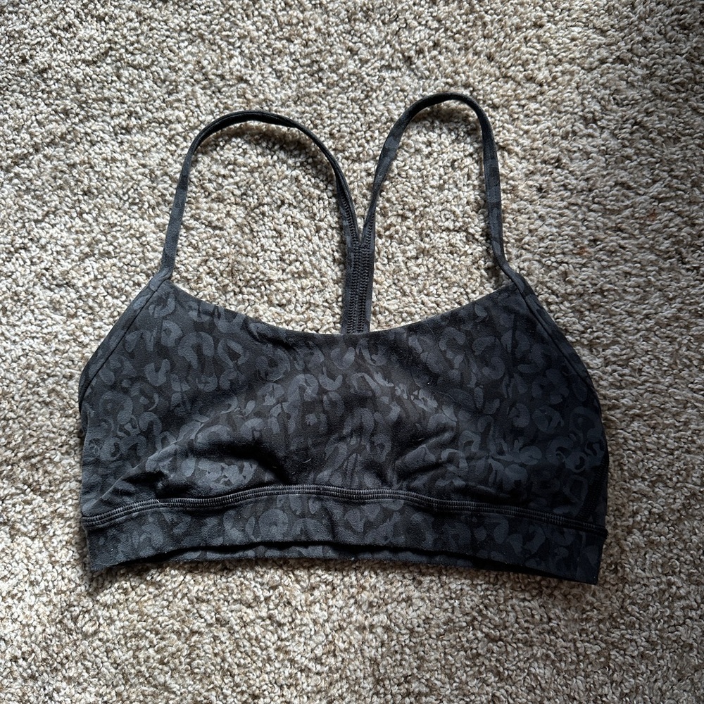 lululemon athletica Black Patterned Sports Bra